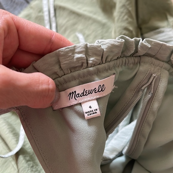 Madewell Color Block Dress in Green - Picture 7 of 11